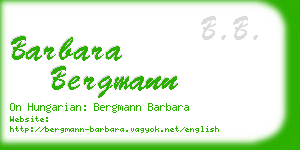 barbara bergmann business card